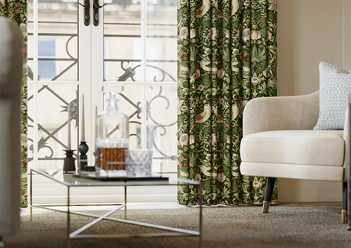 William Morris Strawberry Thief, Nettle - Made to Measure Curtains - Image 5